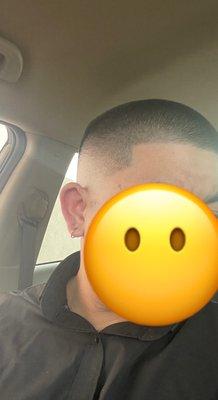 3 on top, mid skin fade with front line up