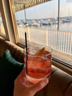 Summer strawberry Negroni