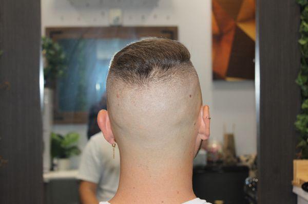 Blended bald fade