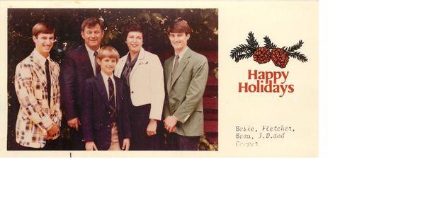 We all need a good laugh with all the rain. Merry Christmas circa 1977.
Bosie and Fletcher were 41 years old.