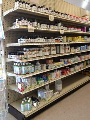 Aisle and aisles of vitamins for your health.