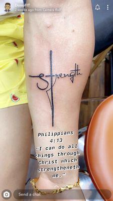 Strength tattoo