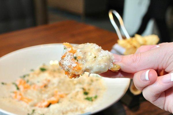 This was my favorite dish of the entire meal! Ross and I have never had anything like this creamy dip.