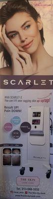 We start Scarlet laser treatment .
It is for Acne, skin lifting, minimize pore, whitening.