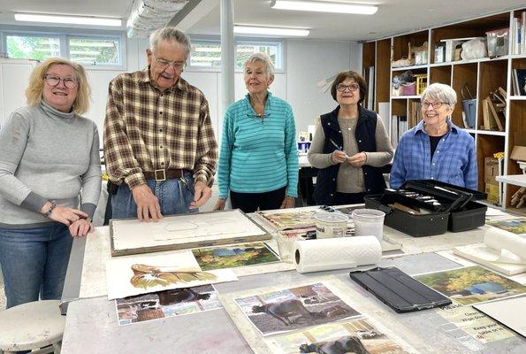 Robert Mesrop teaching watercolor students!