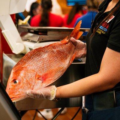 Fresh Red Snapper from our Seafood Market