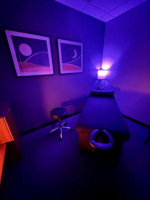 Relaxing massage room