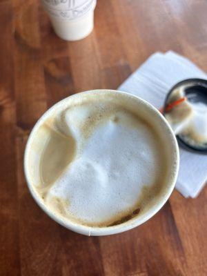 A perfectly foamy Lavender Latte with Almond Milk