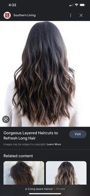 This is the style and length I wanted to get.