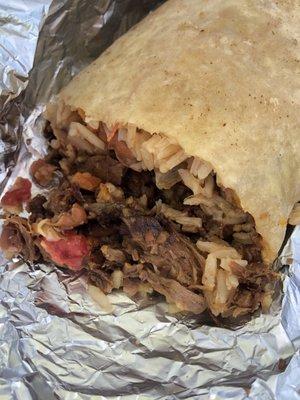 Brisket Burrito $9.99 - Huge and Delicious !!!