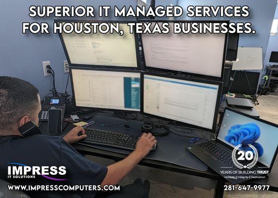 When you need managed services in to maintain peak operation in the IT network of your small business, consider us here at Impress Computers