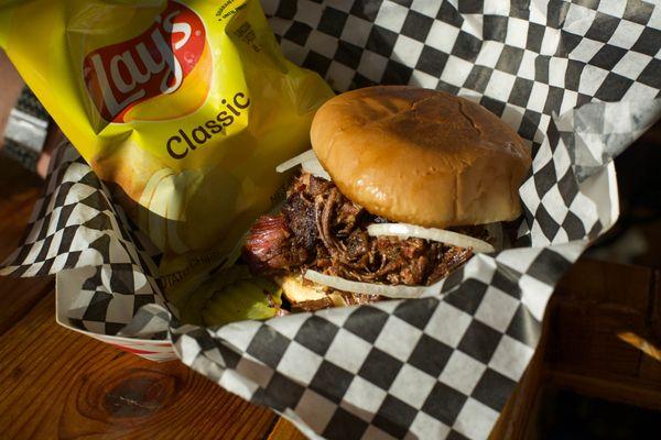 Chopped Brisket Sandwich