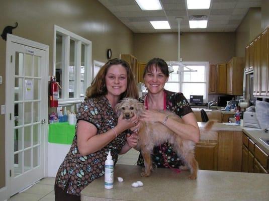 Amie and Mary in our Treatment area