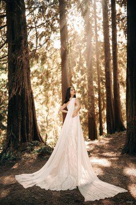 Pocahontas inspired gown from Allure Bridal's Disney Fairy Tale Wedding collection