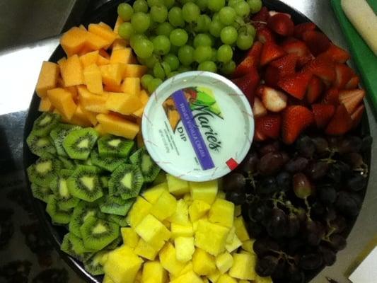 Fresh cut fruit tray from the produce department