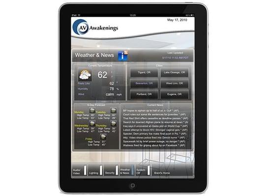 This is a sample of one of our iPad interfaces. Visit our website to view more.