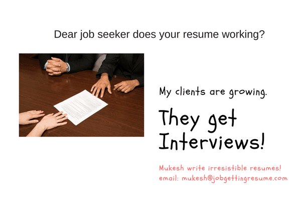 Job Getting Resume