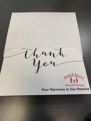 Thank you card