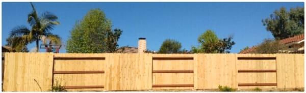 3 Rail Alternating Panel Cedar Dog Ear Fence