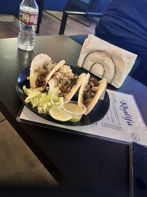 Shrimp tacos. I'm not a big fan of lots of tacos but these are VERY flavorful