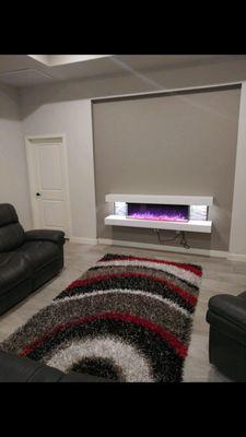 Customer photo of the Vegas 72 Wall mounted Electric Fireplace