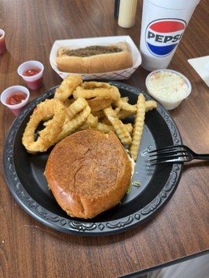 Great service and great food! What you want with plenty of options. Cheeseburger Plate Hot Dog - All Beef