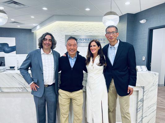 Gastroenterologist Jeffrey Nathanson, Phillip Chung, Tara Troy, and Gene Chiao