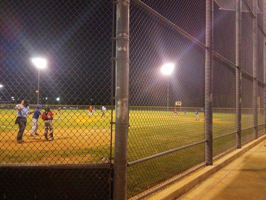 Little league under the lights at the keller sports park