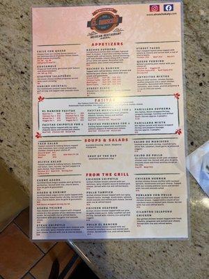 New menu