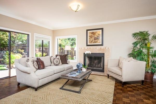 Professional staging helps a buyer visualize themselves living in the home.