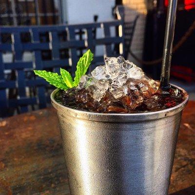 Mint Julep on the patio