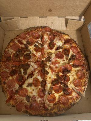 Pepperoni and sausage