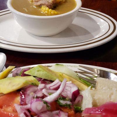 Ensalada de Aguacate with Sancocho