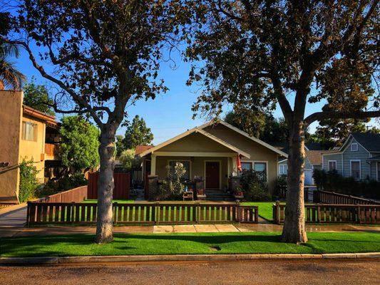 front lawn synthetic turf pasadena