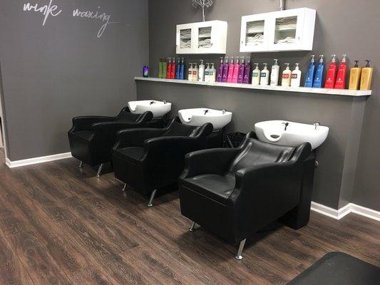 We all know that shampooing is the best part, come try out our relaxing and ergonomic shampoo chairs!