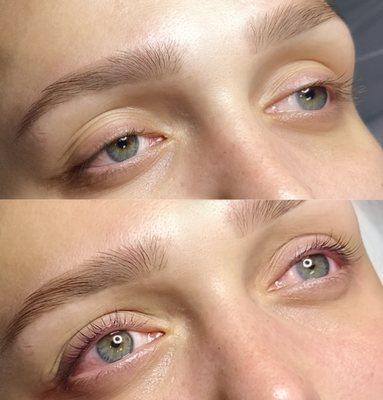 Eyebrow shape&tint, eyelash lift