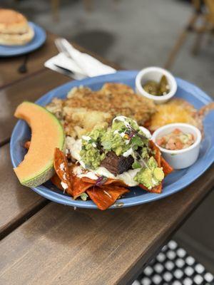 Red Sauce Chilaquiles.