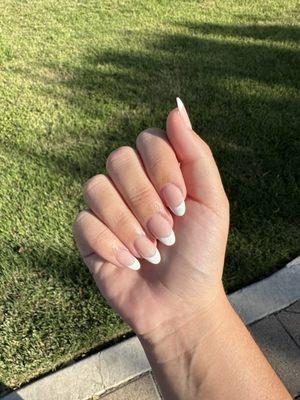 Almond French nail