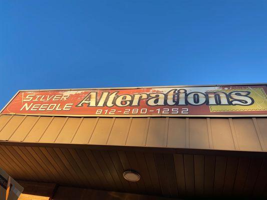 Silver Needle Alterations front sign