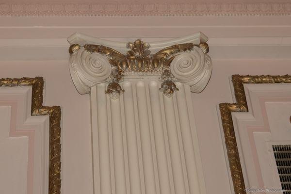 Greek Ionic columns give an understated elegance to the Grand Ballroom.