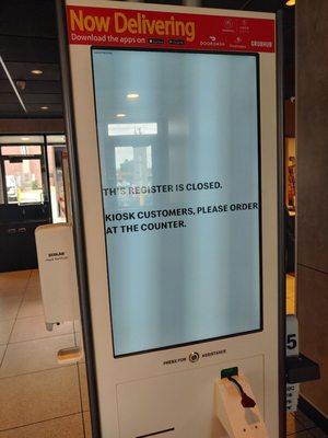 Broken kiosk