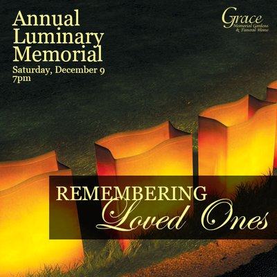 Honor your loved ones at our annual Luminary Memorial service. Learn more at: goo.gl/gnMQmm