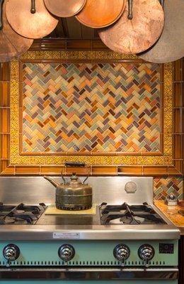 A craftsman masterpiece. This pattern was used throughout the kitchen to create a unique look you won't find anywhere else.