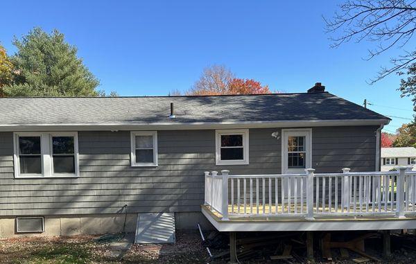 Back of newly painted home.