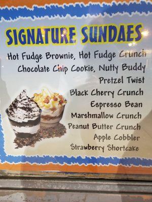 Signature Sundaes as of March 23, 2021.