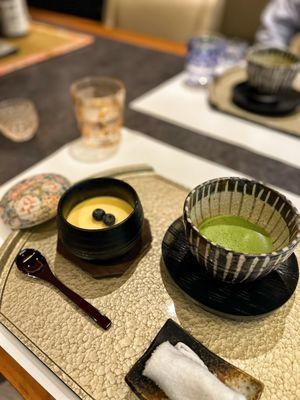 House Green tea dessert