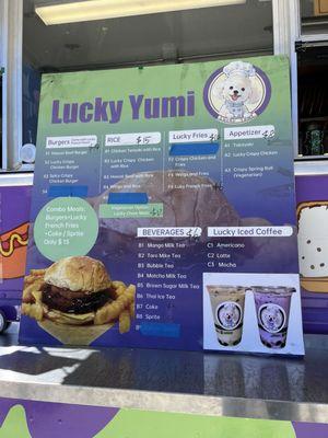 Lucky Yumi BBQ Food Truck Menu