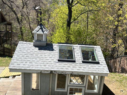 After a roof replacement with a new Velux Skylight. Looks so awesome.