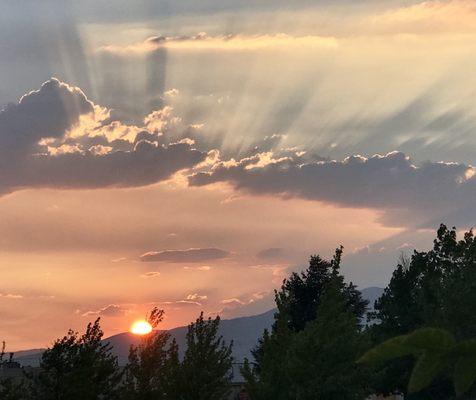 Reno sunset put on the news during the weather segment