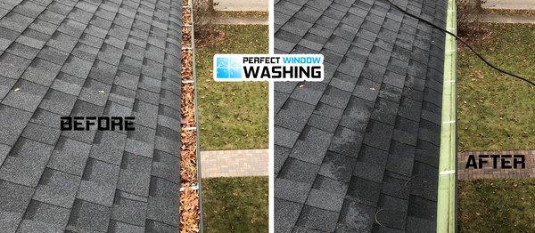 Gutter Cleaning - Before and After 2